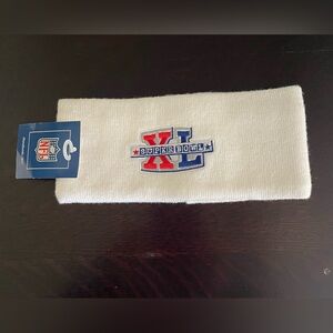 NFL Super Bowl XL Headband Seahawks v Steelers Feb 2006 in Detroit. White Reebok